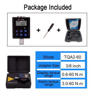 High Precision Digital Torque Meter 0.1-340 N.m Adjustable Torque Meter Adapter Professional Electronic Torque Ratchet Wrench