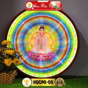 Hào Quang Cơ Phật Giáo Quan Thế Âm Bồ Tát CHÂN THIỆN MỸ Đèn Trang Trí Bàn Thờ Cho Tượng Phật HQCPG-05
