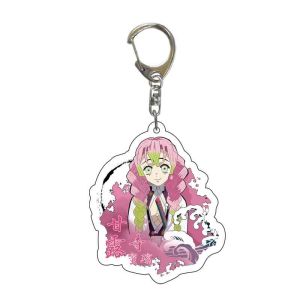 Bandai | Demon Slayer Anime Acrylic Keychain Creative Cartoon Campus Series Keyring Pendant Decoration