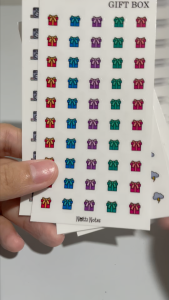 Mini Icon: Gift Box | Transparent Vinyl Sticker for planners journals etc.