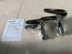 Vòi sen tắm nóng lạnh. Chất liệu đồng mạ crom cao cấp Vòi sen cỡ to đại  thương hiệu Zentosi bảo hành chính hãng 2 năm