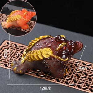 Creative Color-Changing Tea Pet Wealth Attracting Three-Legged Golden Toad Tea Table Decoration Resin Tea Tools Tea Ceremony Accessories