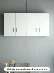 Hanging Cabinet Kitchen Cabinet Wooden Wall Mount Cupboard Organizer Storage for Kitchen Bathroom