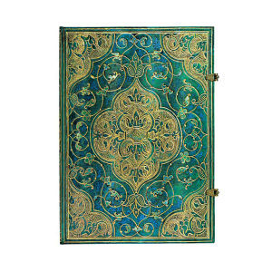 Luxurious Vintage Paperblanks Notebook Turquoise Rose Chronicles Green Laid Paper Thread Bound Business Gift Writing Notebook