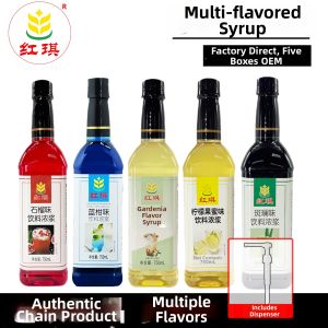 HONGQI | Mint Ice Sensation Sea Salt Caramel Vanilla Syrup for Milk Tea Coffee