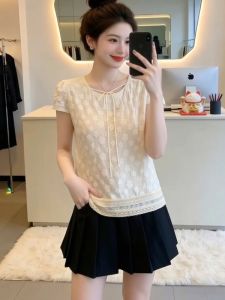 AIYITI | Gentle & Sweet Embroidery Short Sleeve Blouse Plus Size