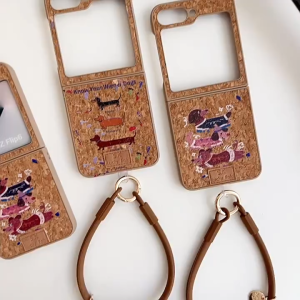 เคสโทรศัพท์มือถือ Samsung Galaxy Z Flip6 Flip5 Flip4 เคสพิมพ์ลาย หมาดัชชุน หมาไส้กรอกขาสั้นสุดน่ารัก