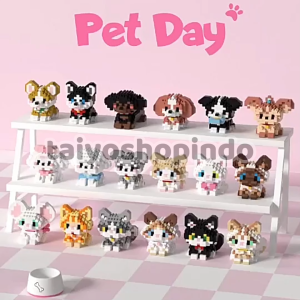 TAIYO Building Block Dog Pet Day Hewan Peliharaan Animal Bricks Blok Susun Puzzle Dekorasi Mainan