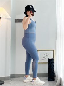 กางเกงโยคะผ้าตาข่ายระบายอากาศได้ดีสำหรับฤดูร้อน กางเกงขายาวทรงเข้ารูปเอวสูง ผ้าไนลอน แห้งเร็ว ระบายความชื้นได้ดี ยืดหยุ่นสูง กางเกงโยคะสำหรับผู้หญิง