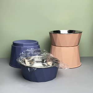 Stainless Steel Raised Cat Dog Feeder Bowl - Spine-Saving Elevated Pet Food Watering Dish