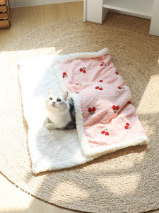 Small Blanket Cat Mat Sleeping Pet Cotton Pad Cat Cage Mat Four Seasons Universal Dog Mat Soft Cozy Pet Bedding Accessories