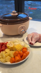 Faber Large Ceramic Pot Slow Cooker 6.5L | FSC C6500 (Multi Cooker Periuk Masak Perlahan)