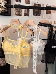 Áo Ba Lỗ Ren Gợi Cảm Hở Lưng Thêu Viền Lưới Ngắn Cho Nữ Mùa Hè Thường Ngày Áo Ba Lỗ Tay Lửng Hở Lưng Ren