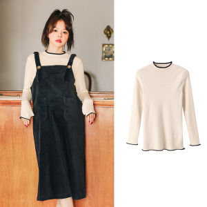 MIDULI | Maternity Fall Outfit Set Sweater and Pinafore Long Dress