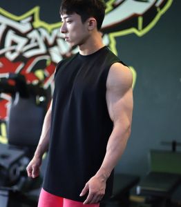 Muscle Boy Breathable Sports Vest Summer Style Moisture Absorption Quick Drying Sleeveless Fitness Training Shirt for Men