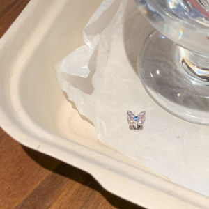 Dudu Couple Super Flash Butterfly Ear Bone Stud Medical Titanium Steel Ear-Caring Sleep No Need to Take off Flats Tightening Buckle Ear Ear Bone Pin Female