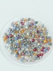 30Pcs 6x8mm Crystal Faceted Beads Colorful Strawberry Shape Loose Spaced Glass Beads For DIY Fashion Earrings Necklace Wholesale