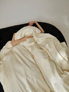 Luxurious 100% Cotton Satin Long Staple Cotton Embroidered Duvet Cover Single Piece Pure Cotton Quilt Envelope Cover 200x230 Double Size