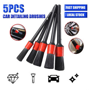 ZCAUTO 5 Buah Sikat Detailing Interior Mobil & Pembersih Peralatan Ventilasi Udara