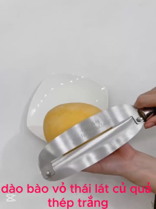 Dao bào vỏ nạo hoa quả thái hoa chuối thép trắng không gỉ an toàn tiện lợi