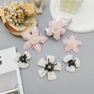 Luxury Flower Series French Bead Embroidery Patch Fabric Accessories for Clothing Shoes Bags Decorative Handmade Sewing Supplies