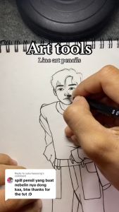 Maries Charcoal Pencil Sketch C7300 Sketsa Pensil