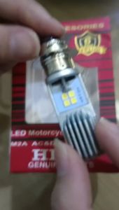 Lampu Depan Motor LED PUTIH Bebek & Matic 2sisi AC DC H6 12v-80v 8 Titik / 8 Mata / H4 Vixion Kaki 3 HDoem