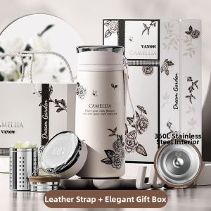 Vanow | Digital Display Insulated Mug Ceramic Liner 500ml