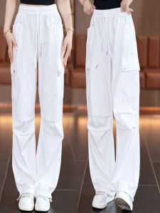 Womens Outdoor Lightweight Breathable Running Trousers Spring Summer New Style Loose Workwear Pants Long Casual Trousers