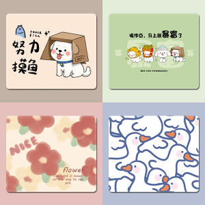 Portable Small Square Soft Mousepad Thickened Computer Wrist Rest Pad Anti-Slip Cute Cartoon Design for Study And Gaming