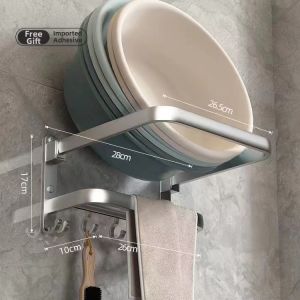 Foldable Wall Mounted Face Basin Storage Rack