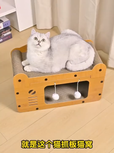 Turtle Cat Bed with Cat Scratcher Board Large Space Pet House Multi-cat Shared Nest Bed Pet supplies