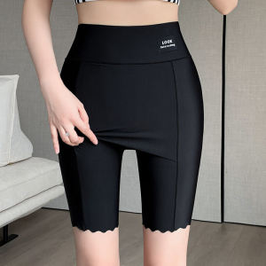 Ice Silk Safety Pants Underwear Triangle Zone Womens Summer Thin Anti-Light Separation Layer Large Size Base Layer Pants