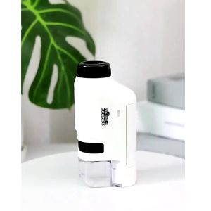 【3 COLORS】Handheld Microscope Kit Lab LED Light 60X-120X School Biological Science Educational Toys Gift