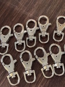 Handmade Zinc Alloy Lobster Clasp Hook Bag Accessories Keychain Leather Strap Spring Buckle for Handbags And Purses