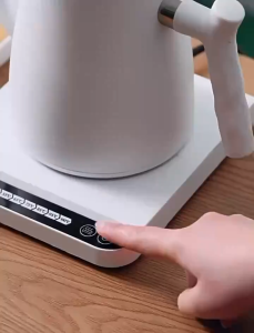 1L Electric Health Kettle 304 Stainless Steel Electric Kettle Coffee Pot with Temperature Indicator Touch Screen Panel