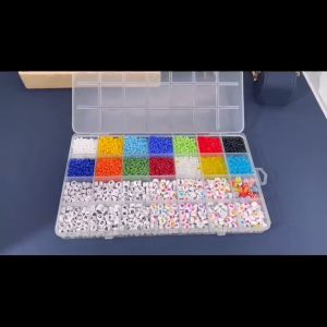 24 solid color 24 grid beads 24 solid color millet beads Glass beads 2 3mm beaded jewelry accessories set diy colored millet beads