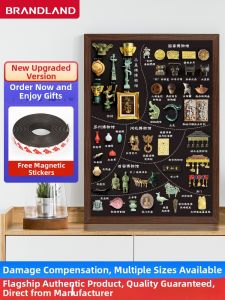 brandland | Display Board Magnetic Blackboard Cosmetic Organizer Wall-mounted Decorative Board Home Store Menu Advertising Board Portable Storage Small Blackboard