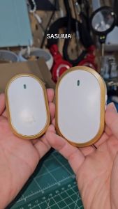 SASUMA Bell Bel Pintu Rumah Wireless 1 Tombol Digital Doorbell - WHITE