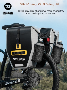 West Biking | Large Capacity Waterproof Mountain Bike Rack Bag