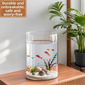 SHANSHENGWEI | Desk Acrylic High-transparency Durable Cylinder Fish Tank