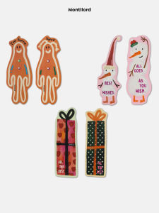 Thẻ Sách Giấy Dày Montilord Mẫu Mới Khóa Đề Tài Giáng Sinh Không Dễ Gãy Dụng Cụ Văn Phòng Phẩm Thiết Kế Hình Học Đồ Họa Hoạt Hình