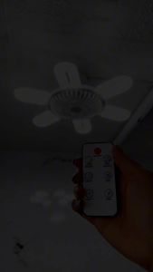 Lampu Kipas Angin Remote 2in1 30W LED Kipas Atap Dengan Bola Lampu - SYS