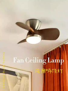 Walnut Retro Ceiling Fan With Light 3 Reversible Blades 6 Speeds Japanese Chandelier Ceiling Light With Fan And Remote For Living Room Bedroom Dining Room Kitchen