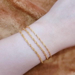 JIN JING RANTAI TANGAN GILAGILA EMAS 916 TULEN 1.27G-2.92G