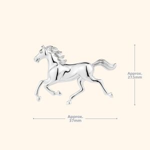 Helas | Annies Lucky Horse Design Cultivated Diamond S925 Silver Brooch