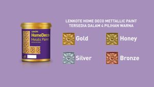 CAT METALIK KAYU BESI TEMBOK ORNAMEN RUMAH PLAFON GYPSUM DLL HomeDeco Metallic 075LTR