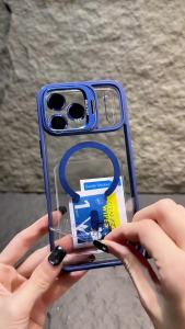 Ốp Lưng Trong Suốt Chống Sốc Chống Bụi Tích Hợp Giá Đỡ Camera Tương Thích Magsafe Cho iPhone Chất Liệu Acrylic Cứng Tương Thích Với iPhone 17/16/16E/15/14/13/12/11 Pro Max
