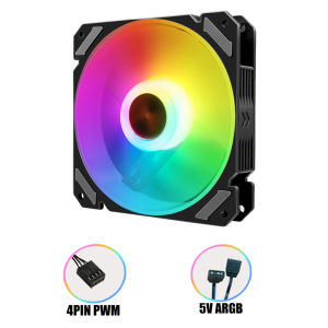 ARGB CPU Case Fan 120mm 5V 3PIN Motherboard Lighting Sync 4PIN PWM 800-1800RPM Case Cooler Fan Adjustable Speed Ventilador