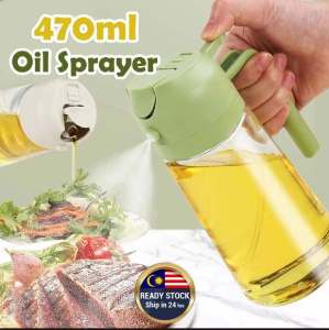 Cooking Oil Spray Bottle Leakproof Oil Dispenser Automatic Open&Close Spray Food Grade Premium Household Kitchen Tool 470ml